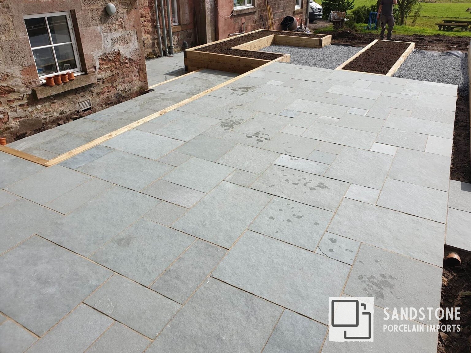 Elevate Your Outdoor Spaces with Rippon Buff Indian Sandstone and Kota Blue Limestone